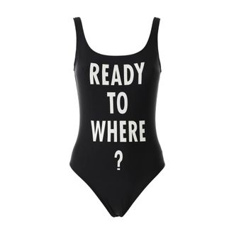 Moschino One-piece, female, Black, Size: S Ready To Where Swimsuit
