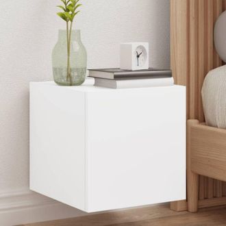 vidaXL Vidaxl - tv Wall Cabinets with led Lights 2 pcs White 30.5x35x30 cm