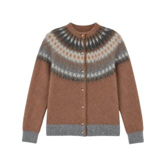 Max Mara C&aacute;rdigan Meringa - Knitwear - Mujer - Marr&oacute;n - S