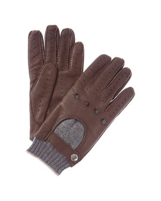 Brunello Cucinelli Leather & Cashmere Gloves