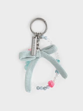Charles & Keith Crochet Bow Beaded Charm
