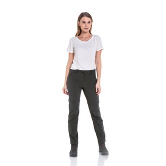 Sch&ouml;ffel Zip-off-Hose SCH&Ouml;FFEL Pants Ascona Zip Off, Damen, Gr. 34, N-Gr, grau (asphalt), Obermaterial: 89% Nylon, 11% Elasthan, Hosen Zip-off-Hose, aus Nylon,