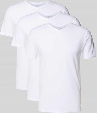Tommy Hilfiger Slim Fit T-Shirt Set aus Baumwoll-Mix im 3er-Pack in Weiss, Gr&ouml;&szlig;e XXL