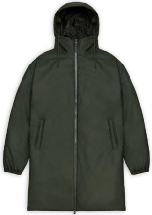 Rains Stijlvolle Parka - Heren - Parka Jassen - Groen - M - Polyester - Jassen