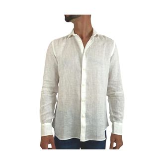 Saint Barth Pamplona Shirt - Heren - Casual Overhemden - Wit - 2XL - Linnen - Overhemden