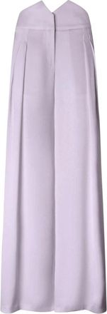 Genny Palazzo Broek - Dames - Wijde Broeken - Paars - M - Polyester - Broeken