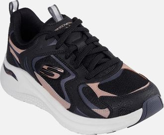 Skechers Womens Skechers Arch Fit 2.0 Vintage Luxe Leather Womens Black/Rose Gold Trainers - Size: 6