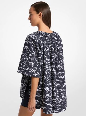 Michael Kors Floral Chin&eacute; Cotton Poplin Blouse