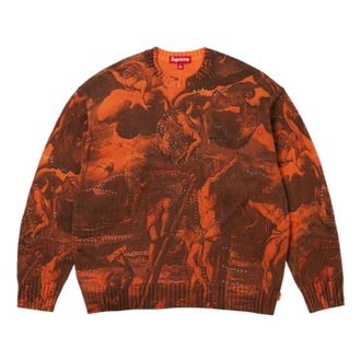 SUPREME FW26 Crucifixion Sweater Orange SUP-FW26-099-ORG