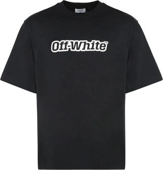 Off-white Katoenen T-shirt met ronde hals - Heren - T-shirts - Zwart - XS - Katoen - Tops