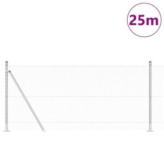 Berkfield Home Durable Fencing Set Set of 2 Galvanised steel 25 x 1 m Tough in Silver