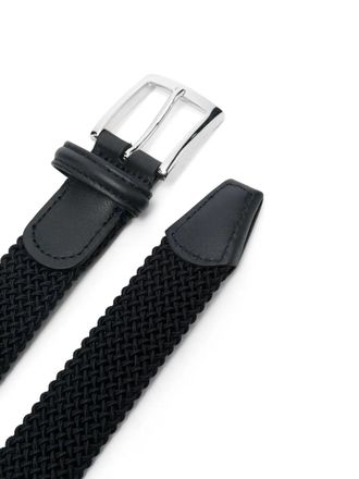 Kiton Woven Fabric Belt - Navy