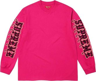 SUPREME FW25 Intarsia Sleeve L/S Top Pink SUP-FW25-111-PNK