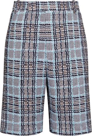 Thom Browne Geruite shorts met tweed-effect - Blauw