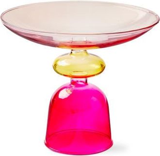 Tag Mira Pink Borosilicate Glass Pedestal Decorative Dish 6x6x1.97 in at Nordstrom
