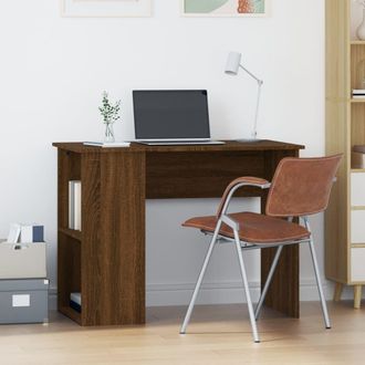 vidaXL Vidaxl - Escritorio De Madera Contrachapada Marr&oacute;n Roble 100x55x75 Cm