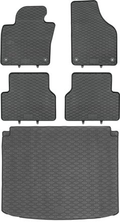 OEM Volkswagen Tiguan I Suv De 07.2007 A 04.2016 Set - Alfombrillas De Goma Para Coche + Alfombrilla Para Maletero
