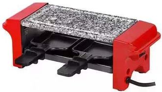 OEM Raclette Grill Doc156rc - 2 Personas - 350w - Placa De Granito - Rojo Chile