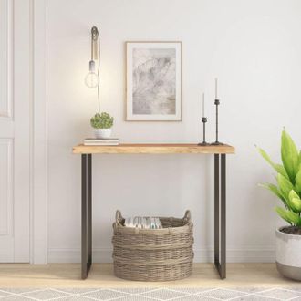 vidaXL Piano Tavolo 80x40x3,8 cm Rettangolare Legno Acacia Bordi Vivi - Vidaxl