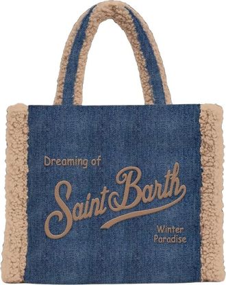 MC2 Saint Barth Vanity Mini Shearling - - Bags - Donna - Blu - ONE SIZE