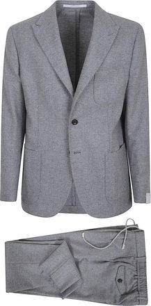 Eleventy Grey Wool And Cashmere Blend Blazer