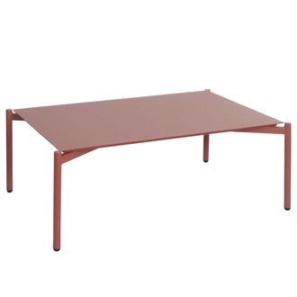 Hhg Hhg - Tavolino Da Giardino In Alluminio 594, Tavolo Da Salotto Per Esterni Da Caff&egrave; Da Balcone, 105x65cm, Terracotta