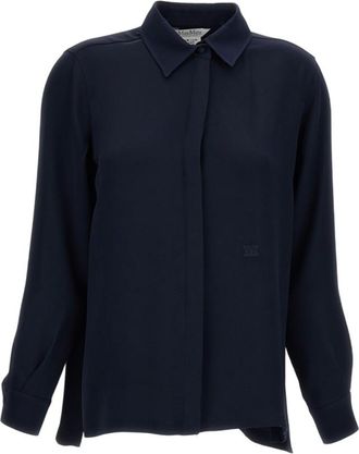 Max Mara Dark Blue Regular Solid Shirt