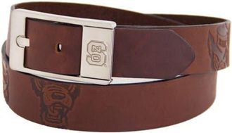 Eagles Wings North Carolina State Wolfpack Brandish Leather Belt - Brown at Nordstrom, Size 40