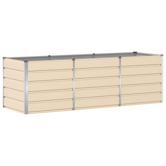 vidaXL Jardinera Marfil 240 X 80 X 75 Cm Acero Vidaxl