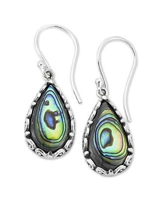 Samuel B. Silver Abalone Earrings