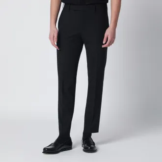 Pantaloni Torino Pantalone nero in misto lana