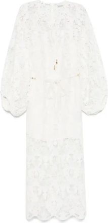 Zimmermann Coco Lace Midi Dress - Womens - Cotton