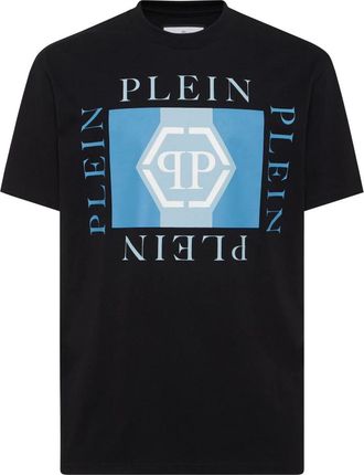 Philipp Plein T-Shirt Round Neck Ss Hexagon - Heren - T-shirts - Zwart - 3XL - Katoen - Tops