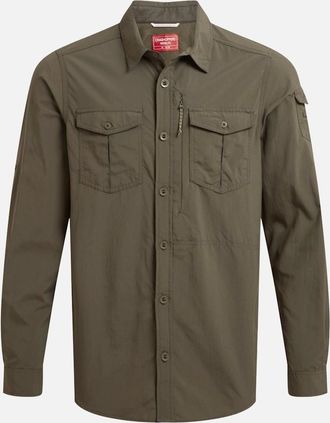 Craghoppers Mens Craghoppers Mens Adventure III Nosilife Long-Sleeved Shirt - Green - Size: 38/Regular