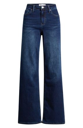 YMI Bella High Waist Wide Leg Jeans in Dark Blue at Nordstrom, Size 1