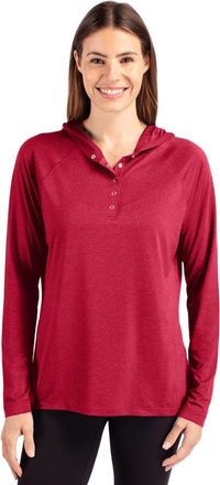 Cutter & Buck Coastline Epic Comfort Womens Hooded Long Sleeve Pullover Shirt