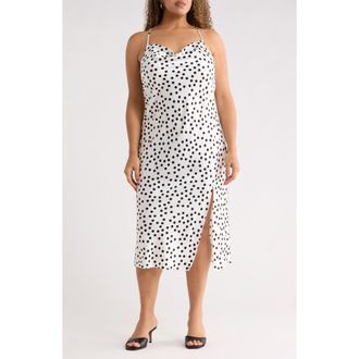 Renee C Polka Dot Satin Slipdress in Ivory at Nordstrom Rack, Size 1 X
