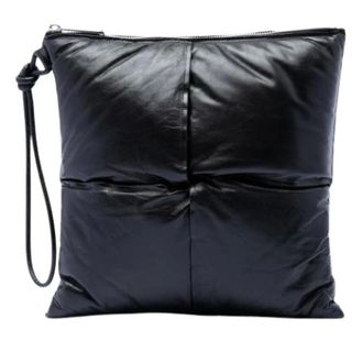 Bottega Veneta Pre-owned Vintage Clutch - Dames - Pre-owned - Zwart - Maat: ONE Size Leer