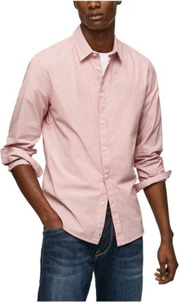 Pepe Jeans London Casual overhemd - Heren - Casual Overhemden - Rood - 2XL - Katoen - Overhemden