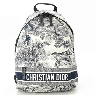 Dior Navy White Nylon Backpack (Pre-Owned)