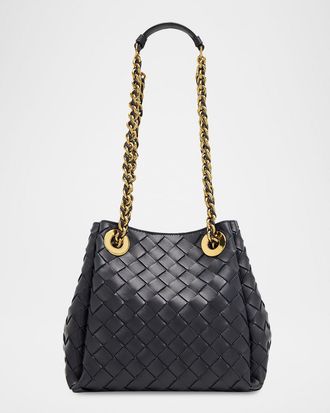 Bottega Veneta Small Parachute Leather Shoulder Bag