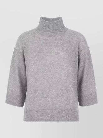 Fabiana Filippi knit top glitter detail mock neck