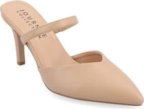Journee Collection Yvon SuperNatural Shades Pointed Toe Mule Pump in Almond at Nordstrom Rack, Size 11