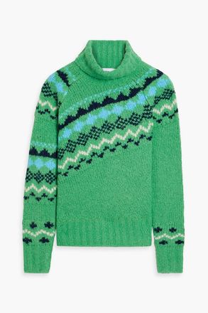 Derek Lam Brushed jacquard-knit turtleneck sweater - Green - M