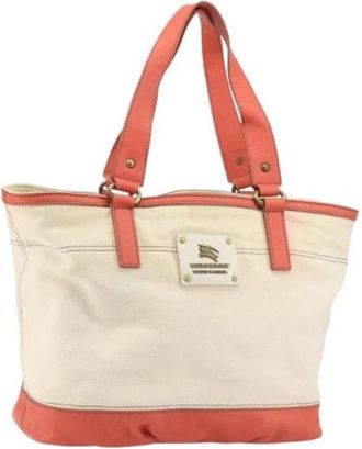 Burberry Pre-owned Tote Bag - Dames - Vintage Shopper - Beige - ONE Size - Vintage