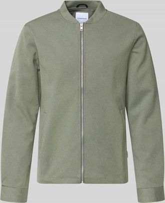 Lindbergh Lindbergh Slim Fit Jacke mit Stehkragen und Rei&szlig;verschluss in Oliv, Gr&ouml;&szlig;e XXXL