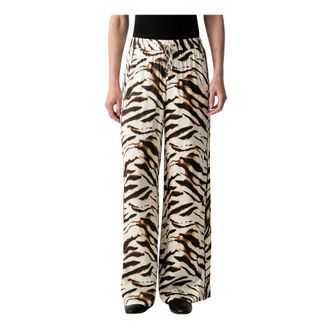 Ganni Wijde broek - Dames - Wijde Broeken - Veelkleurig - XS - Broeken