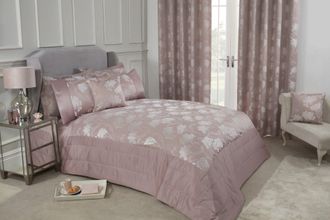 Emma Barclay Blossom - Embellished Jacquard Quilted Bedspread Set in Blush Pink - Emma Barclay | TJ Hughes