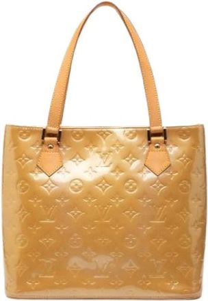 Louis Vuitton Pre-owned Tote Bags, female, Brown, Size: ONE SIZE Pre-owned Monogram Vernis Houston