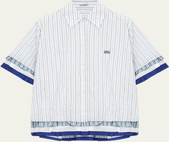 Loewe Short-Sleeve Layered Button-Down Shirt